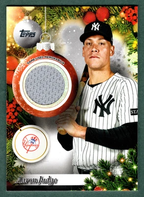 Aaron Judge 2025 Topps Holiday Player Relic #PR-AJ GAME-USED JERSEY ! BEAUT COND - Image 1 of 4