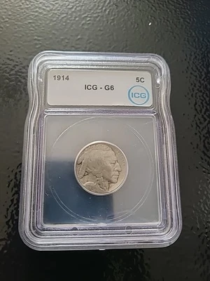 1914P G6 Buffalo Nickle ICG - Image 1 of 4