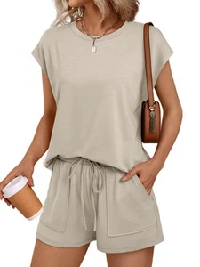 Womens Lounge Two 2 piece Sets Summer Outfits 2025 Loungewear Matching Vacati... - Picture 1 of 6