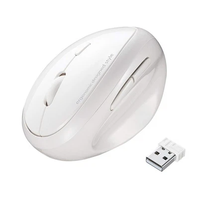 2.4G Wireless Ergonomic Mouse White, Vertical Optical Ergo Mouse Small Hands,... - Image 1 of 4