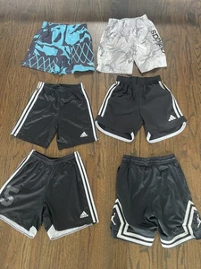 Lot OF 6 Pair Boys Athletic Shorts ~ Youth Size M (10-12) Nike, Adidas, Jordan - Picture 1 of 7