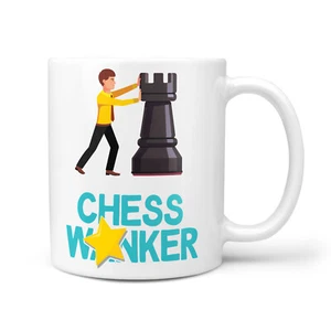 Chess Wanker Mug - Gift For Chess Player Board Game Birthday Christmas Gifts - Picture 1 of 3