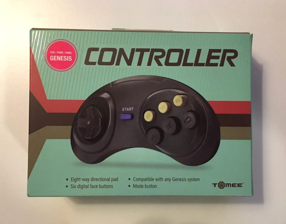 Tomee Controller For Sega Genesis System - 6 Digital Face Buttons / Mode Button - Image 1 of 2