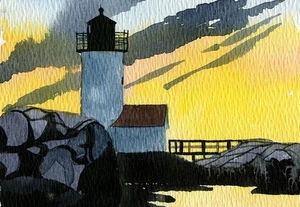 Tarjetas de notas de Annisquam Harbor Faro Gloucester Capa Ann Massachusetts - Imagen 1 de 2