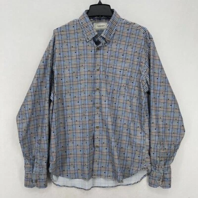 Camisa Williams & Kent Abotonada Manga Larga XL Glen Check Pata de Gallo Azul Foto 1 de 4