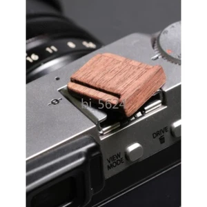Wood Ebony Hot Boot Cover for Fuji XT5 XPRO3 X100V X100VI XE4 Sony A7C Nikon ZFC - Picture 1 of 15