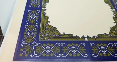 4 BLUE RED TRUNK INTERIOR corners decoration decal sticker decoration chest old - Image 1 of 4