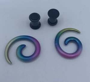 Par de enchufes calibre Pierced Nation 2G 6 mm acrílico - Imagen 1 de 3
