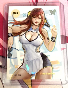 Tarjeta de papel aluminio rara WAIFU Goddess Of Power Erza Scarlet INS. Sexy Anime Girl Story - Imagen 1 de 1