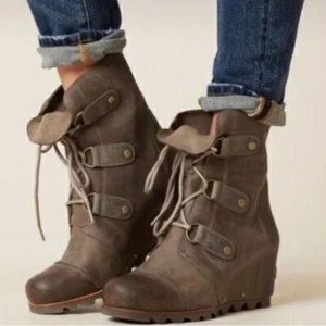 Sorel Joan Of Arctic Wedge Bootie NL2305 Tan 7.5 - Picture 1 of 9