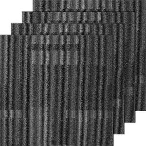 VEVOR Carpet Tile Floor 24pcs Squares w/Padding Attached 20"x 20"Mixed Gray - Picture 1 of 12