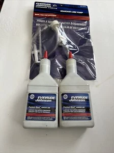 2ea 16oz W/ PumpJohnson/Evinrude/OMC GEAR LUBE, PREMIUM BLEND , 775609 775608 - Picture 1 of 1