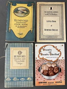 Vintage Lot of 4 Rumford Cook Books Booklets - Rumford Baking Powder - Picture 1 of 9