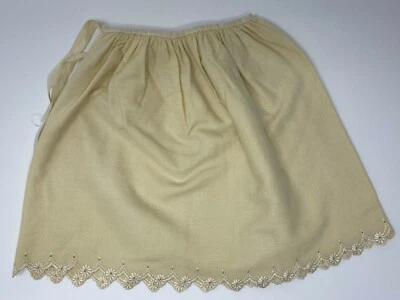 Falda sin cordones bordada vintage de algodón crema victoriana para niñas pequeñas Foto 1 de 2