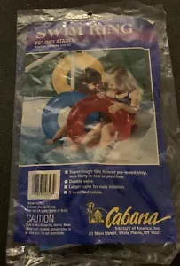 Anillo de natación inflable rosa de 20 pulgadas cabaña NUEVO - Imagen 1 de 3