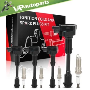 4 For 1.6L Ford Escape Fiesta Fusion Transit Connect Ignition Coil & Spark Plug - Picture 1 of 10