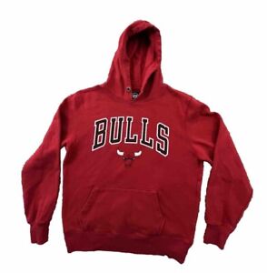 Vintage Y2K Chicago Bulls Hoodie Mens  Medium Red NBA Adult Sweatshirt