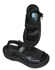 WOLKY JEWEL BLACK LEATHER SLINGBACK SANDALS WOMEN SZ 36/5 *GUC* - Picture 1 of 10