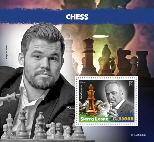 2021 San Tome And Prince Chess Magnus Carlsen Art Photo Silver - 4