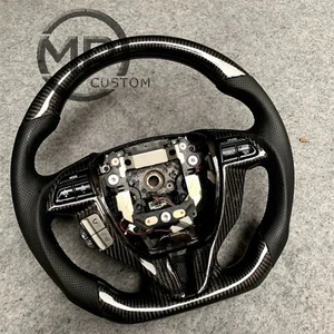 Custom carbon fiber Steering Wheel For Honda 8th gen Accord Coupe V6 2008-2012 - Picture 1 of 8