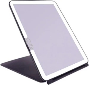 Folding Lighted Makeup Mirror with 72 LEDs 3 Colors Light Modes USB Rechargable - Picture 1 of 4