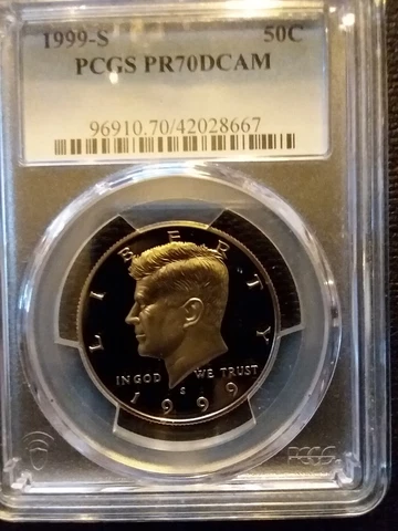 1999-S CLAD PCGS PR70DCAM JFK HALF ULTRA DEEP CAMEO DCAM / UCAM PERFECT PROOF Cover