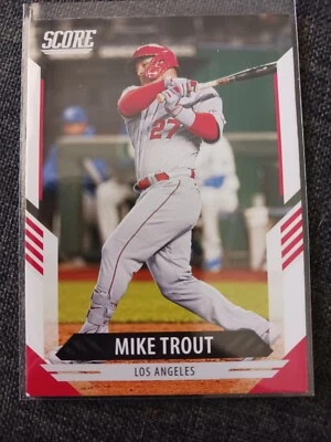 2021 Panini Chronicles Score #9 Mike Trout - Los Angeles Anaheim Angels - Image 1 of 2