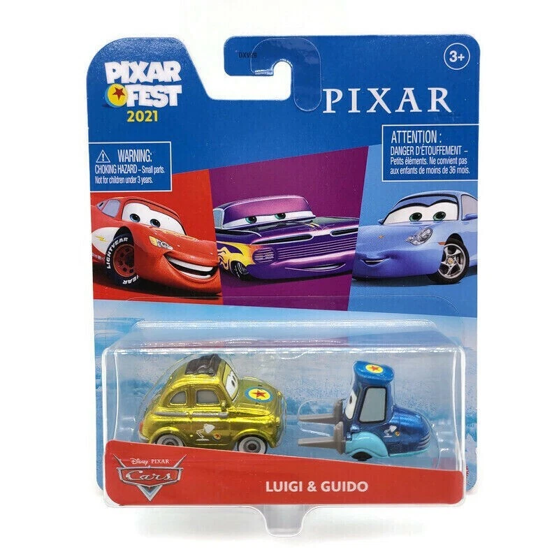 CARS DISNEY PIXAR FEST 2021 LUIGI & GUIDO SCALA 1/55 DIE CAST MATTEL HFM11 - Immagine 1 di 3