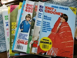 Lot of 12 Mon Tricot Vintage Knit and Crochet Magazines - 1976-1977 - Picture 1 of 13