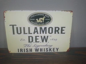 Letrero de metal TULLAMORE DEW de whisky irlandés de 12 x 8 pulgadas - Imagen 1 de 5