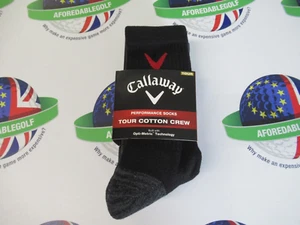 callaway tour cotton crew performance socks 3 pairs uk sizes 6.5-9 s/m - Picture 1 of 5