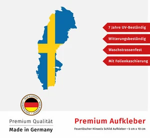 Schweden Aufkleber Sticker Auto Motorrad Vespa Wohnwagen Camper Waschanlagenfest - Bild 1 von 3
