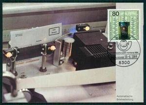 BRD MK 1984 UPU CONGRESS HAMBURGO SISTEMA DE DISTRIBUCIÓN DE CARTAS TARJETA MÁXIMA MC CM ha45 - Imagen 1 de 2