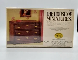 Vintage 1977 X-Acto House of Miniatures-Chippendale 3 Drawer Chest 40011 - Picture 1 of 12