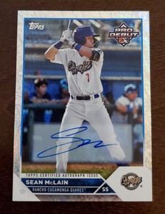 Sean McLain 2023 Topps Pro Debut Sparkle Foil Auto #/199 Los Angeles Dodgers