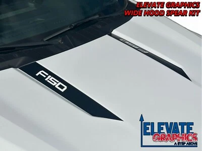 For Ford F-150 Graphics Wide Hood Spear Vinyl Stripes Stickers Decals 2021-2026 - Image 1 of 4