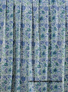 Indian Canvas Block Printed Fabric By the Yard 50" Width Outdoor UV Resistant - Picture 1 of 6