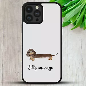 DACHSHUND CASE FOR IPHONE SAMSUNG HUAWEI PIXEL SAUSAGE DOG ART HARD PHONE COVER - Picture 1 of 13
