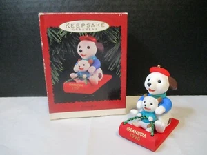 Adorno de recuerdo Hallmark abuelo 1996 perros trineo infantil vintage - Imagen 1 de 12