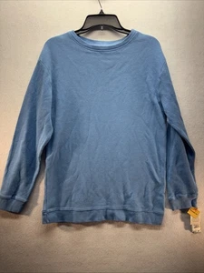 Kid’s Cat & Jack Unisex Textured Crew Neck Sweatshirt Blue XL (14) NEW! - Picture 1 of 5