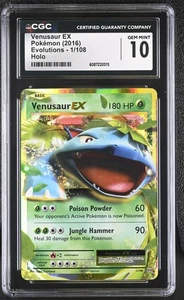 2016 POKEMON XY EVOLUTIONS #1 VENUSAUR EX HOLO CGC 10 - Picture 1 of 2