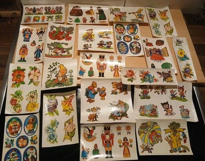 DDR Abziehbilder Planet Saalfeld Weihnachten Hase Wolf Blumen Bären Märchen - Bild 1 von 4