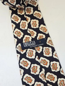 Polo by Ralph Lauren Vintage Silk Mens Tie Handmade USA (57" Long, 3.75" Wide) - Picture 1 of 8