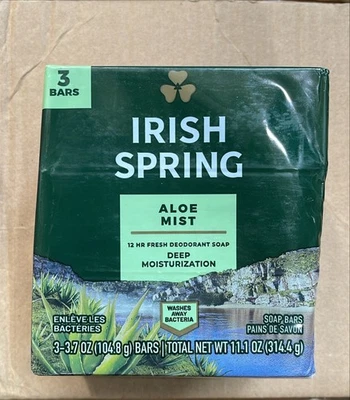 Irish Spring Aloe Mist Deep Moisturization Soap Pack of 3 - Image 1 of 2
