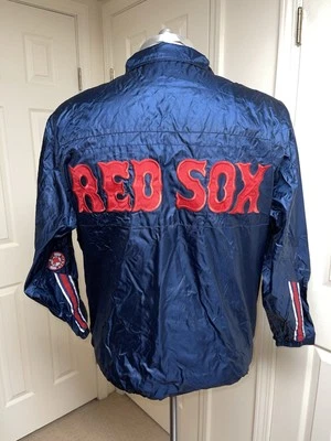 VTG 90s Pro Player MLB Boston Red Sox Baseball Full Zip Windbreaker Jacket Sz L - Image 1 of 4