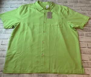 Tommy Bahama Royal Bermuda IslandZone Camp Shirt Men XXL Lime Loop Collar NWT - Picture 1 of 8