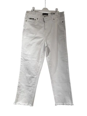 DKNY Rivington Jeans White Cropped Raw Edge Hem Size 12 BNWT - Image 1 of 4