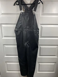 Storia Kunstleder Overall Overall schwarz Pleather Y2K Small - Bild 1 von 7