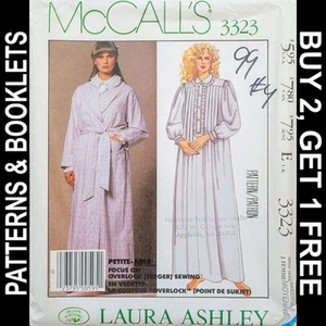 Vintage Laura Ashley for McCall's Nightgown & Robe Pattern #3323 Size Med UNCUT - Picture 1 of 7