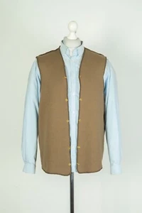 -Barbour Warm Pile Lining Liner Brown Vest Gilet Size C42 - Picture 1 of 5